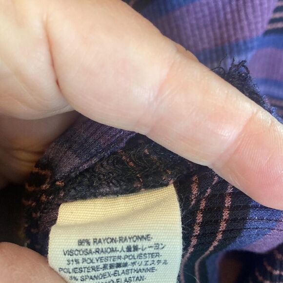 We the free free people Loui stripe tunic tank hi low stripes - Picture 6 of 6